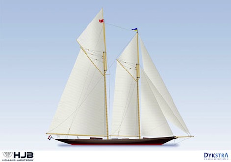 Image for article Holland Jachtbouw lay keel for 50m 'Rainbow II'
